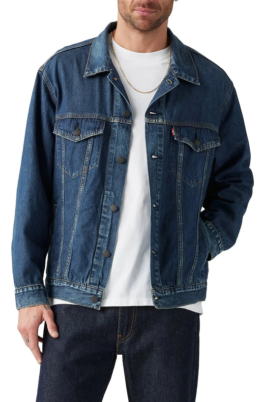 Big & Tall Light Wash Jean Jacket