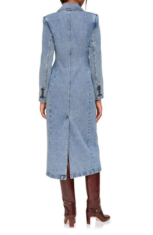 Double Light Breasted Denim Coat